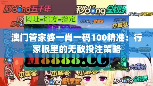 澳门管家婆一肖一码100精准：行家眼里的无敌投注策略