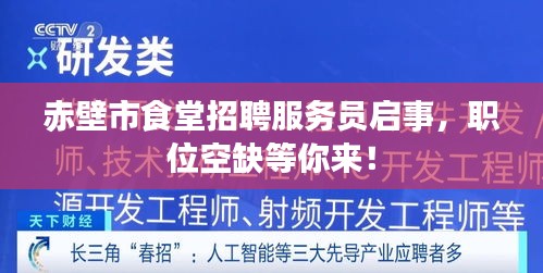 赤壁市食堂招聘服务员启事，职位空缺等你来！