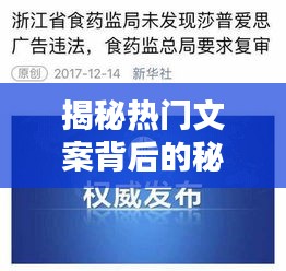 揭秘热门文案背后的秘密：评论的力量与影响
