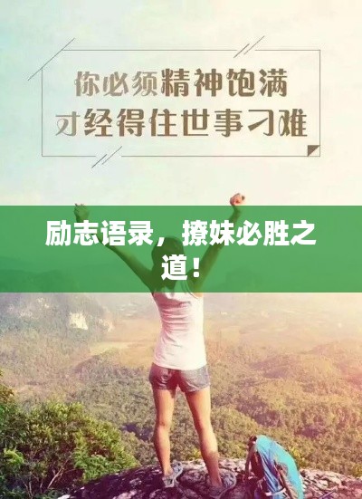 励志语录，撩妹必胜之道！