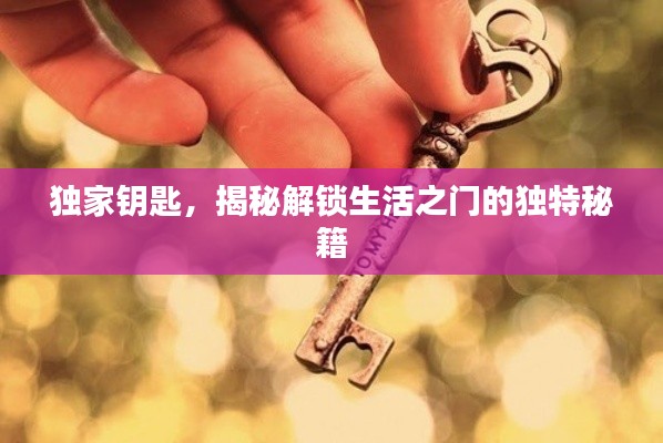 独家钥匙，揭秘解锁生活之门的独特秘籍